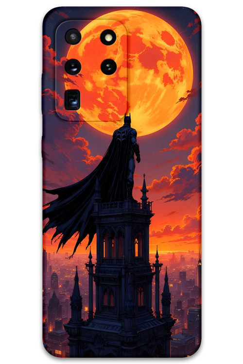 Galaxy S20 Ultra Uyumlu Batman Desenli Telefon Kılıfı + Ekran Koruyucu - 5829
