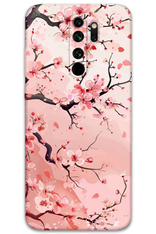 Xiaomi Redmi Note 8 Pro Uyumlu Çiçek Desenli Telefon Kılıfı + Ekran Koruyucu - 5805