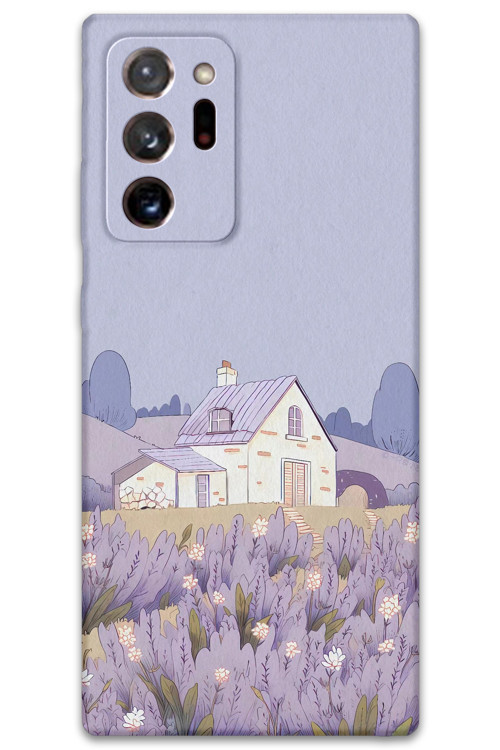 Galaxy Note 20 Ultra Uyumlu Çiçek Desenli Telefon Kılıfı + Ekran Koruyucu - 5800