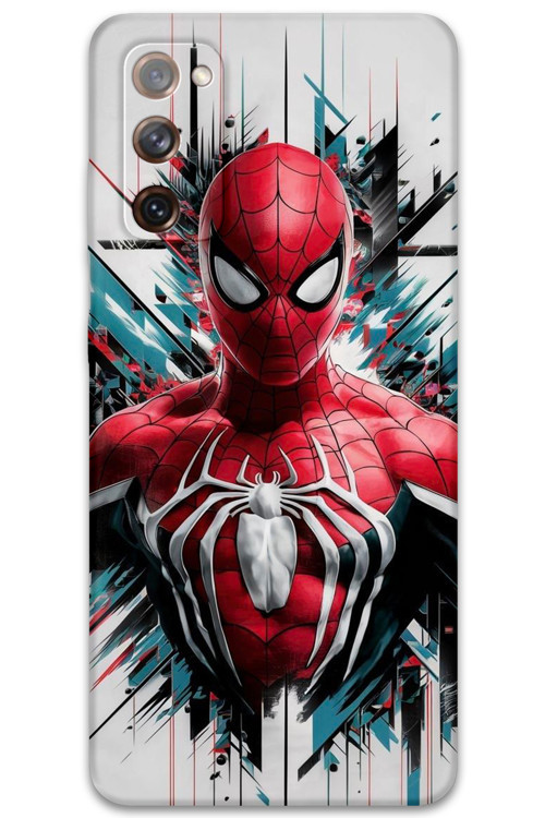 Galaxy Note 20 Uyumlu Spiderman Desenli Telefon Kılıfı + Ekran Koruyucu - 5831