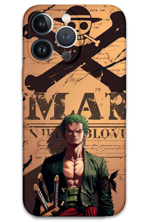 İphone 13 Pro Max Uyumlu Anime Desenli Telefon Kılıfı + Ekran Koruyucu - 5755