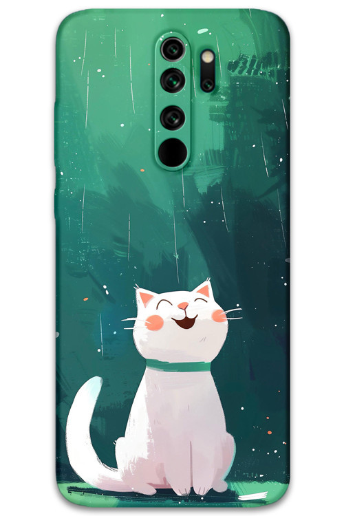 Xiaomi Redmi Note 8 Pro Uyumlu Kedi Desenli Telefon Kılıfı + Ekran Koruyucu - 5781