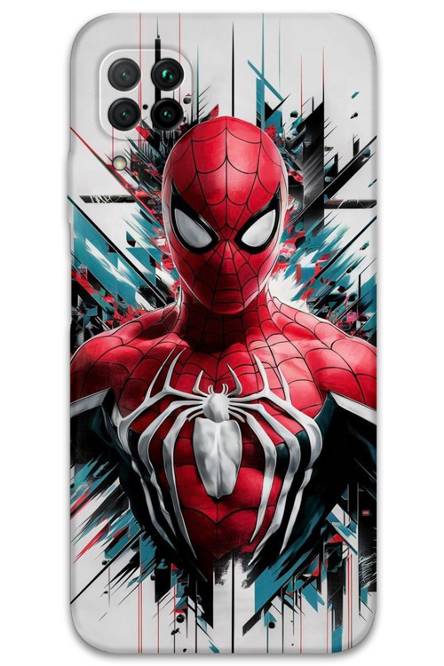 Huawei P40 Lite Uyumlu Spiderman Desenli Telefon Kılıfı + Ekran Koruyucu - 5831