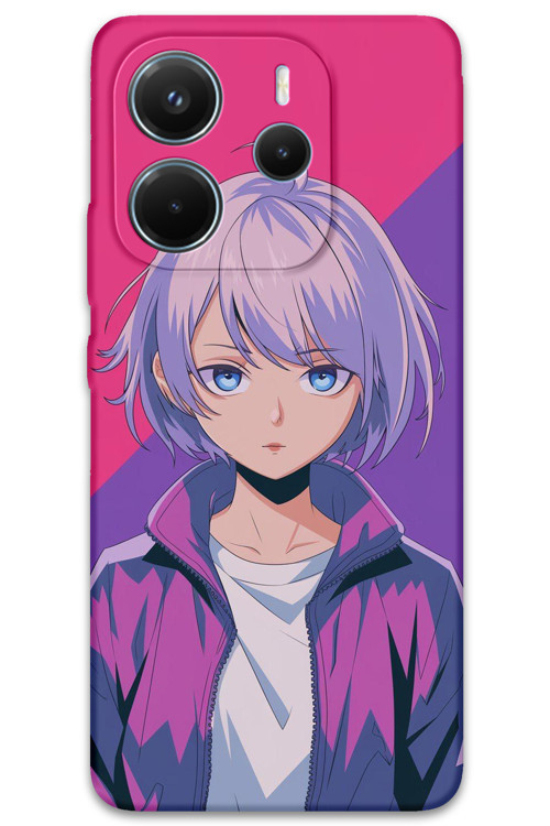 Xiaomi Redmi Note 14 4G Uyumlu Anime Desenli Telefon Kılıfı + Ekran Koruyucu - 5742