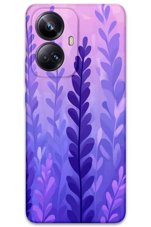 Realme 10 Pro Plus Uyumlu Çiçek Desenli Telefon Kılıfı + Ekran Koruyucu - 5798