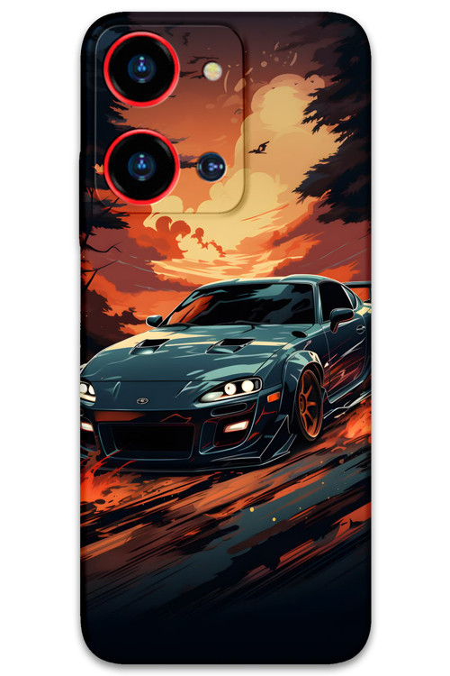 Reeder S19 Max Pro S Zoom Uyumlu Araba Desenli Telefon Kılıfı + Ekran Koruyucu - 5766