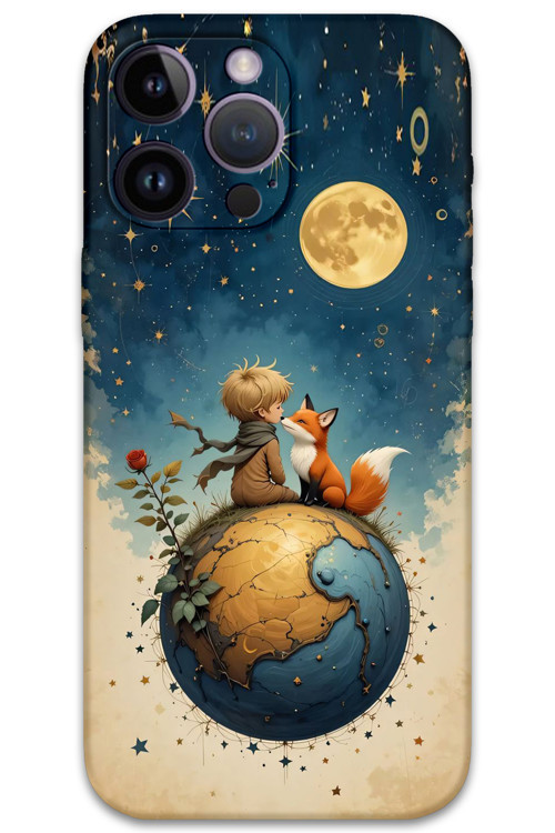 İphone 14 Pro Uyumlu Çizgi Film Desenli Telefon Kılıfı + Ekran Koruyucu - 5823