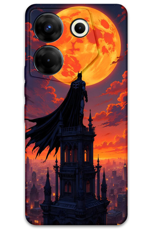 Tecno Camon 20 Pro 4G Uyumlu Batman Desenli Telefon Kılıfı + Ekran Koruyucu - 5829