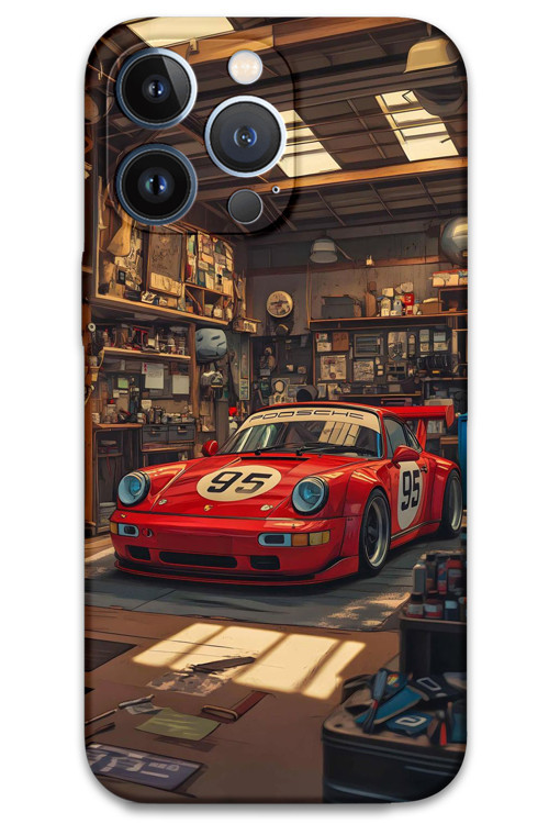 İphone 13 Pro Max Uyumlu Araba Desenli Telefon Kılıfı + Ekran Koruyucu - 5759