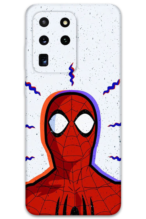 Galaxy S20 Ultra Uyumlu Spiderman Desenli Telefon Kılıfı + Ekran Koruyucu - 5830