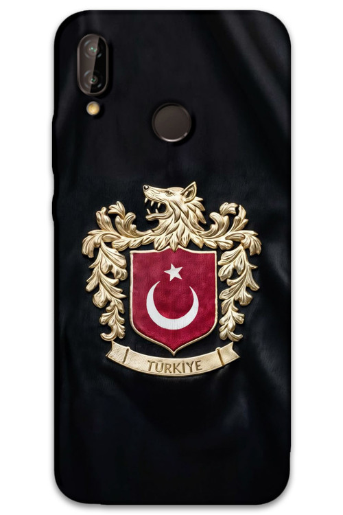 Huawei P Smart 2019 Uyumlu Türk Desenli Telefon Kılıfı + Ekran Koruyucu - 5855