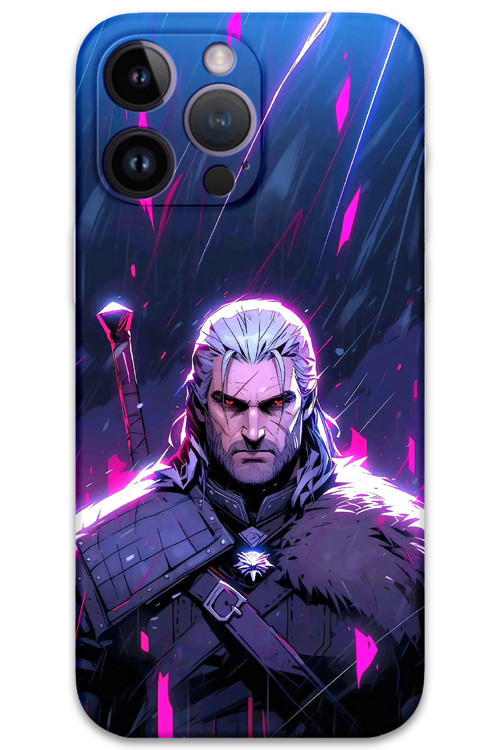 İphone 14 Pro Max Uyumlu Geralt Desenli Telefon Kılıfı + Ekran Koruyucu - 5826