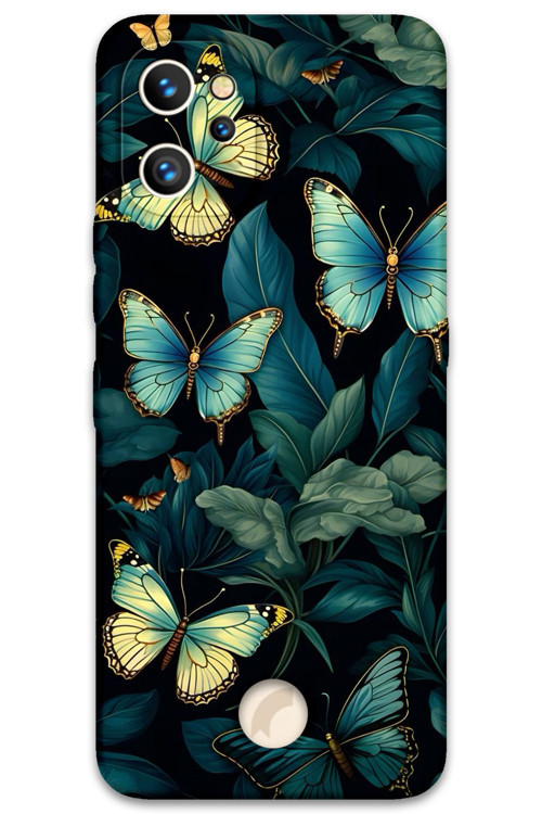 Reeder S19 Max Pro Uyumlu Kelebek Desenli Telefon Kılıfı + Ekran Koruyucu - 5791