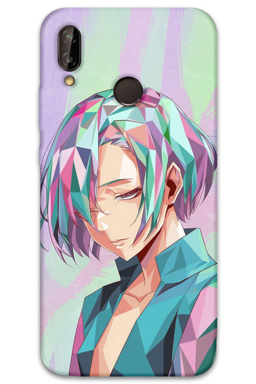 Huawei P Smart 2019 Uyumlu Anime Desenli Telefon Kılıfı + Ekran Koruyucu - 5743