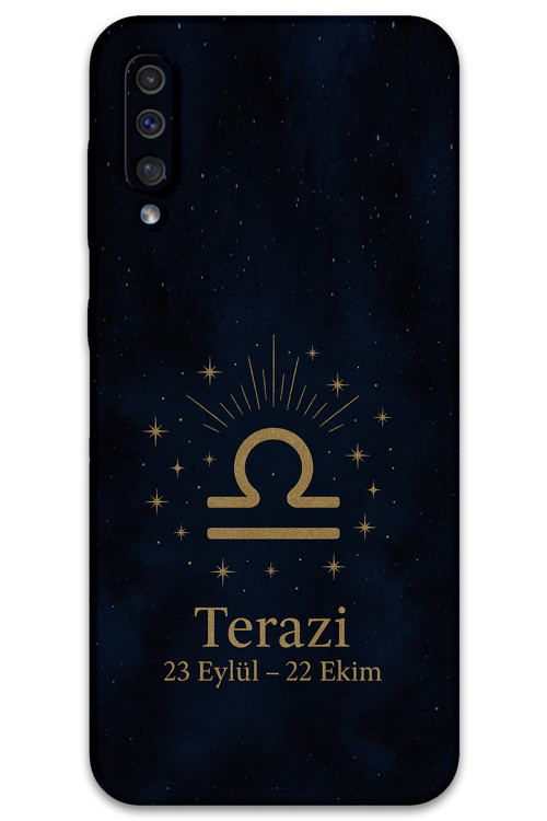 Galaxy A50 Uyumlu Terazi Burcu Desenli Telefon Kılıfı + Ekran Koruyucu - 5774