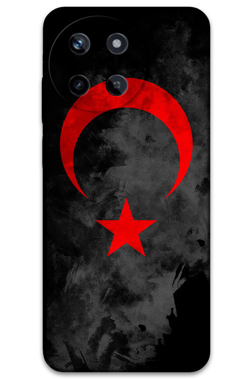 Realme 11 4G Uyumlu Türk Bayrağı Desenli Telefon Kılıfı + Ekran Koruyucu - 5852