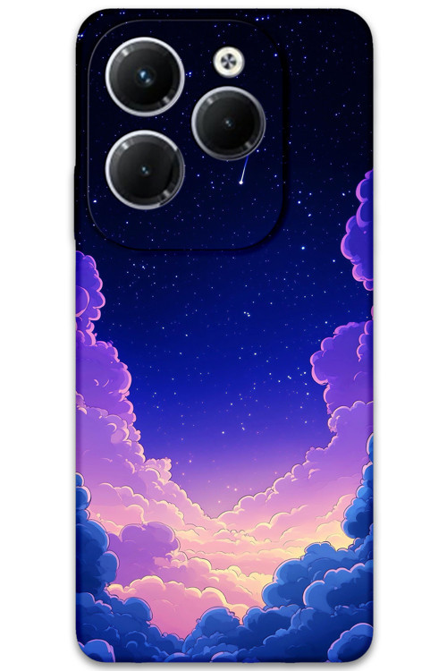 İnfinix Hot 40 Pro Uyumlu Uzay Desenli Telefon Kılıfı + Ekran Koruyucu - 5867