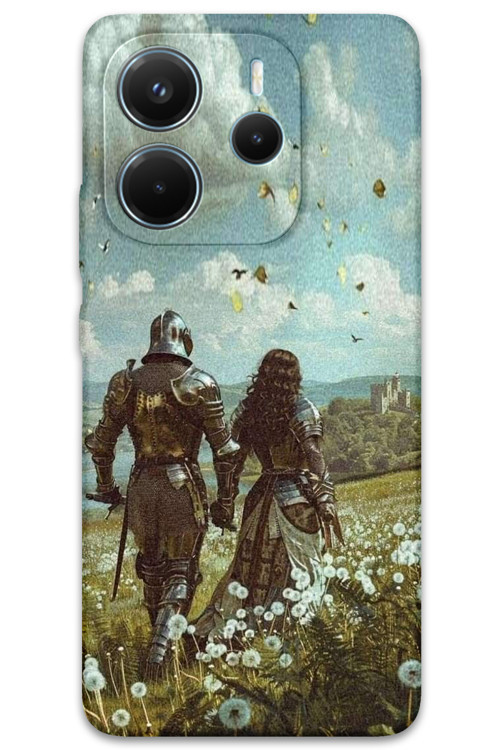 Xiaomi Redmi Note 14 4G Uyumlu Retro Desenli Telefon Kılıfı + Ekran Koruyucu - 5843