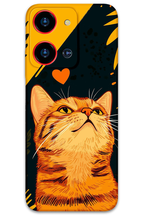 Reeder S19 Max Pro S Zoom Uyumlu Kedi Desenli Telefon Kılıfı + Ekran Koruyucu - 5783