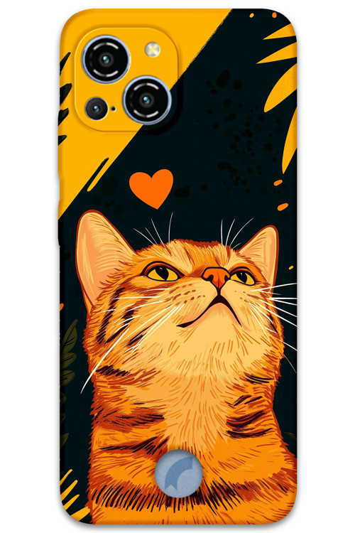 Reeder S23 Pro Max Uyumlu Kedi Desenli Telefon Kılıfı + Ekran Koruyucu - 5783