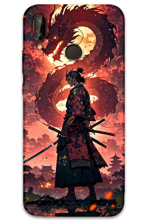 Huawei P Smart 2019 Uyumlu Anime Desenli Telefon Kılıfı + Ekran Koruyucu - 5751