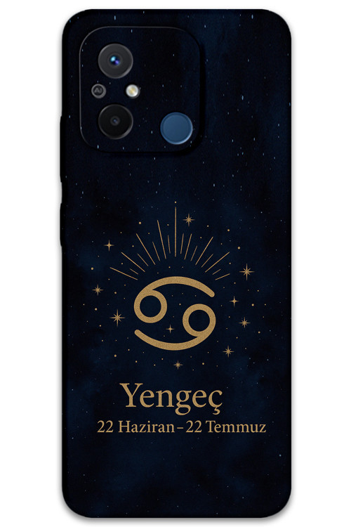 Xiaomi Redmi 12C Uyumlu Yengeç Burcu Desenli Telefon Kılıfı + Ekran Koruyucu - 5771