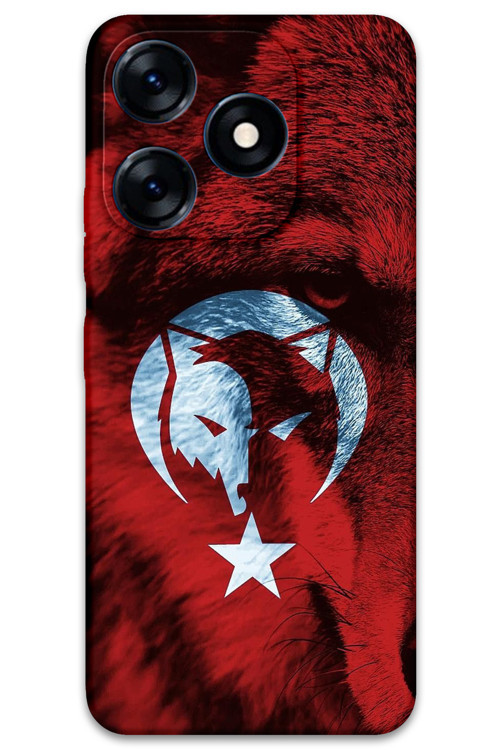 Tecno Spark 10C Uyumlu Türk Bayrağı Desenli Telefon Kılıfı + Ekran Koruyucu - 5856