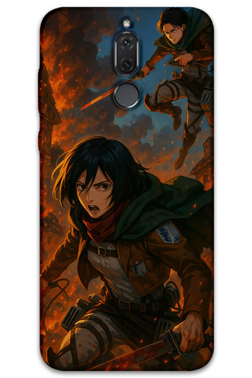 Huawei Mate 10 Lite Uyumlu Anime Desenli Telefon Kılıfı + Ekran Koruyucu - 5744