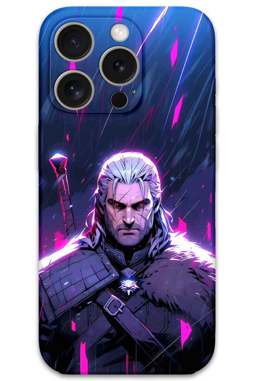 İphone 15 Pro Max Uyumlu Geralt Desenli Telefon Kılıfı + Ekran Koruyucu - 5826