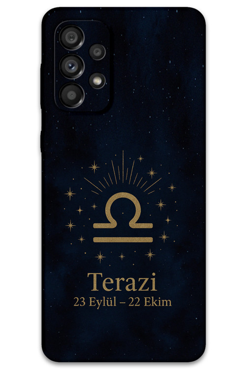Galaxy A53 Uyumlu Terazi Burcu Desenli Telefon Kılıfı + Ekran Koruyucu - 5774