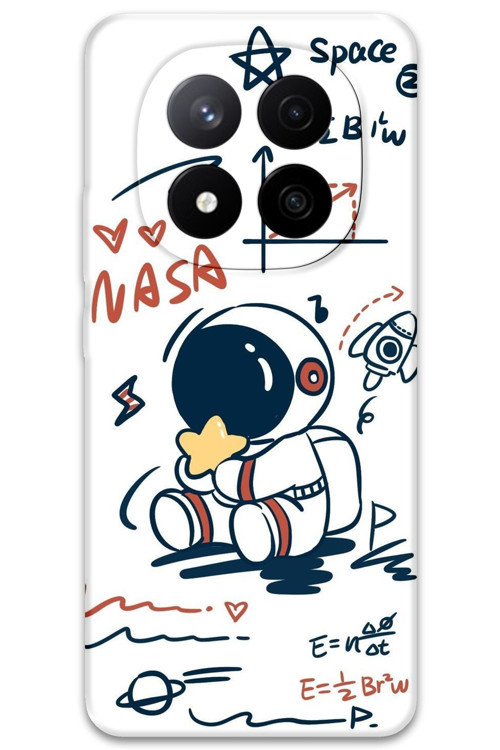 Xiaomi Redmi Note 14 Pro 5G Uyumlu Astronot Desenli Telefon Kılıfı + Ekran Koruyucu - 5858