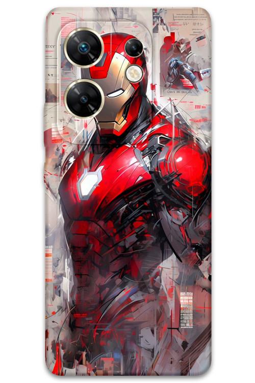 İnfinix Zero 30 4G Uyumlu İronman Desenli Telefon Kılıfı - 5828