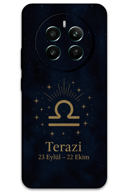 Realme 12 Plus Uyumlu Terazi Burcu Desenli Telefon Kılıfı + Ekran Koruyucu - 5774