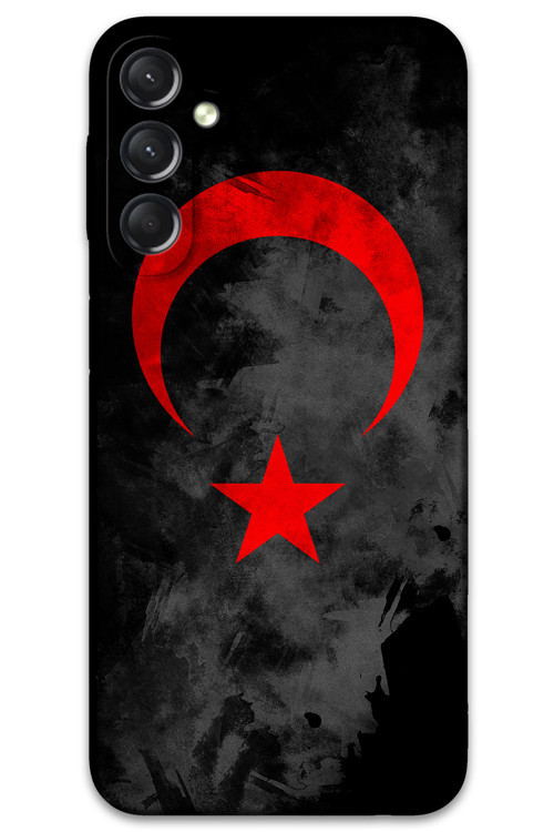 Galaxy A54 Uyumlu Türk Bayrağı Desenli Telefon Kılıfı + Ekran Koruyucu - 5852