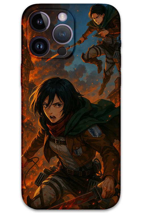 İphone 14 Pro Max Uyumlu Anime Desenli Telefon Kılıfı + Ekran Koruyucu - 5744