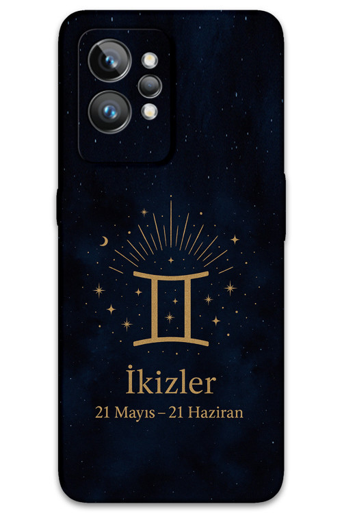 Realme Gt 2 Pro Uyumlu İkizler Burcu Desenli Telefon Kılıfı + Ekran Koruyucu - 5770