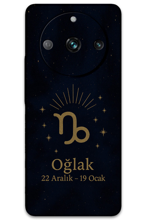 Realme 11 Pro Plus Uyumlu Oğlak Burcu Desenli Telefon Kılıfı + Ekran Koruyucu - 5777