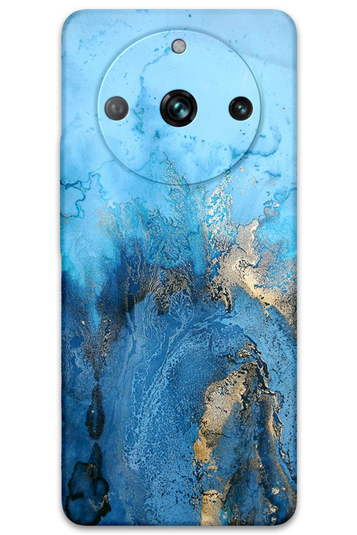 Realme 11 Pro Plus Uyumlu Mermer Desenli Telefon Kılıfı + Ekran Koruyucu - 5812
