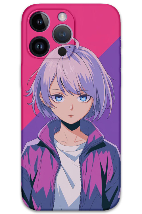 İphone 14 Pro Max Uyumlu Anime Desenli Telefon Kılıfı + Ekran Koruyucu - 5742