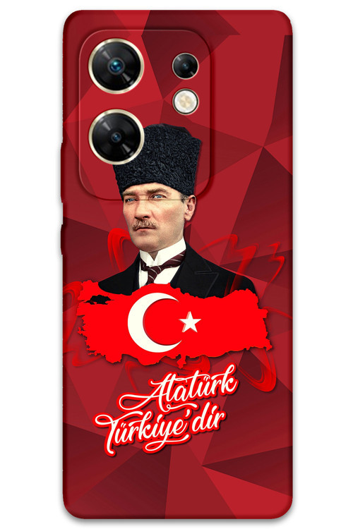 İnfinix Zero 30 4G Uyumlu Atatürk Desenli Telefon Kılıfı - 5851