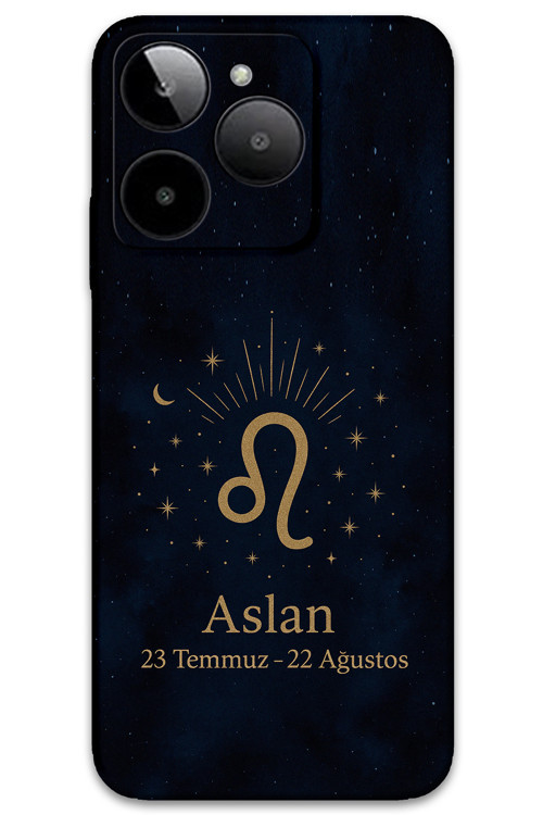 Gm Era 30 Uyumlu Aslan Burcu Desenli Telefon Kılıfı + Ekran Koruyucu - 5772