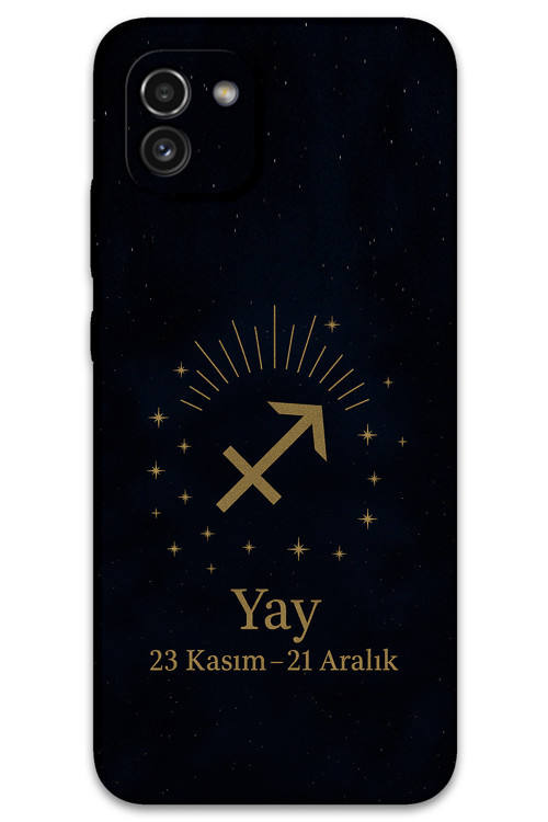 Galaxy A03 Uyumlu Yay Burcu Desenli Telefon Kılıfı + Ekran Koruyucu - 5776