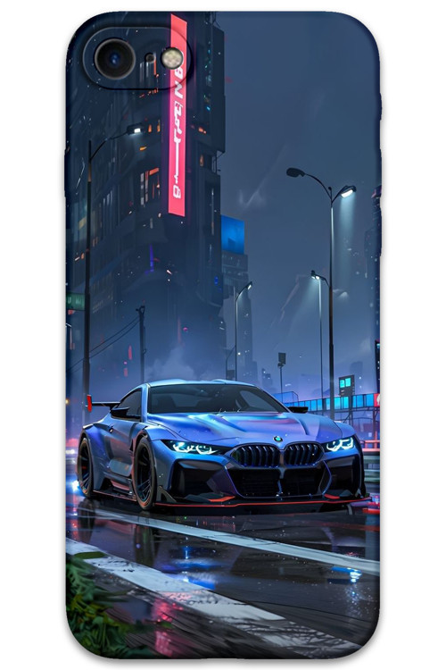 İphone Se 2020 Uyumlu Araba Desenli Telefon Kılıfı + Ekran Koruyucu - 5767
