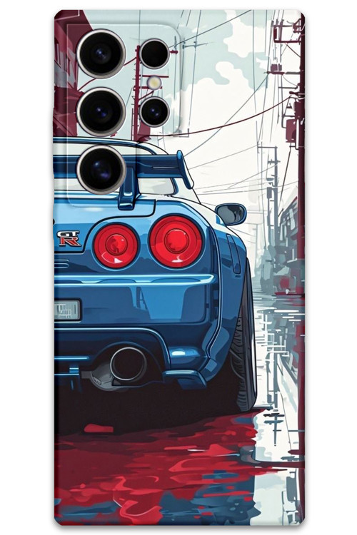 Galaxy S25 Ultra Uyumlu Araba Desenli Telefon Kılıfı + Ekran Koruyucu - 5761
