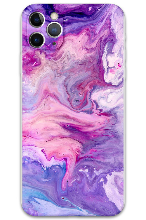 İphone 11 Pro Uyumlu Mermer Desenli Telefon Kılıfı + Ekran Koruyucu - 5813