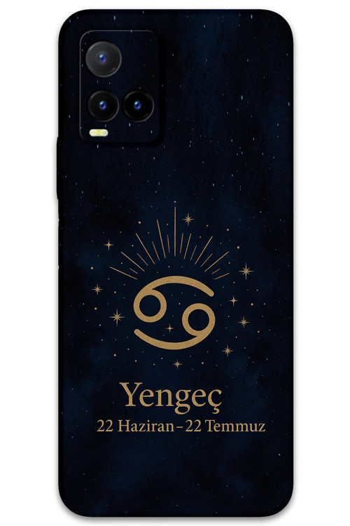 Vivo Y21S Uyumlu Yengeç Burcu Desenli Telefon Kılıfı + Ekran Koruyucu - 5771