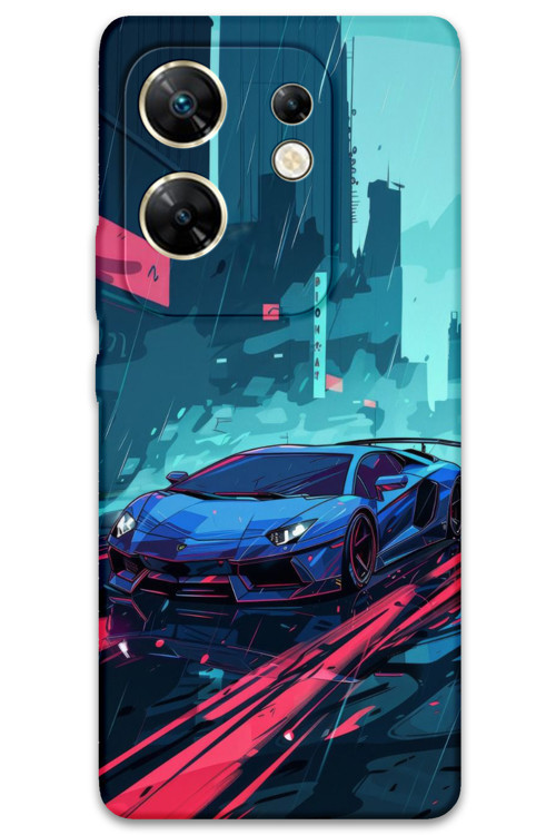 İnfinix Zero 30 4G Uyumlu Araba Desenli Telefon Kılıfı - 5763