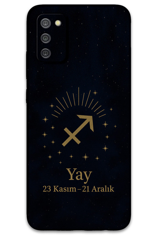 Galaxy A03S Uyumlu Yay Burcu Desenli Telefon Kılıfı + Ekran Koruyucu - 5776