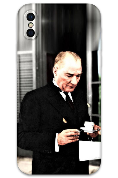 İphone Xs Max Uyumlu Atatürk Desenli Telefon Kılıfı + Ekran Koruyucu - 5850