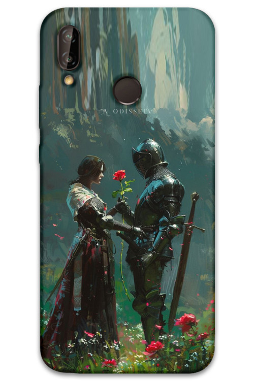 Huawei P20 Lite Uyumlu Retro Desenli Telefon Kılıfı + Ekran Koruyucu - 5839